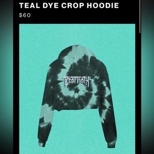 Beartooth Band Cropped Tie Dye Hoodie